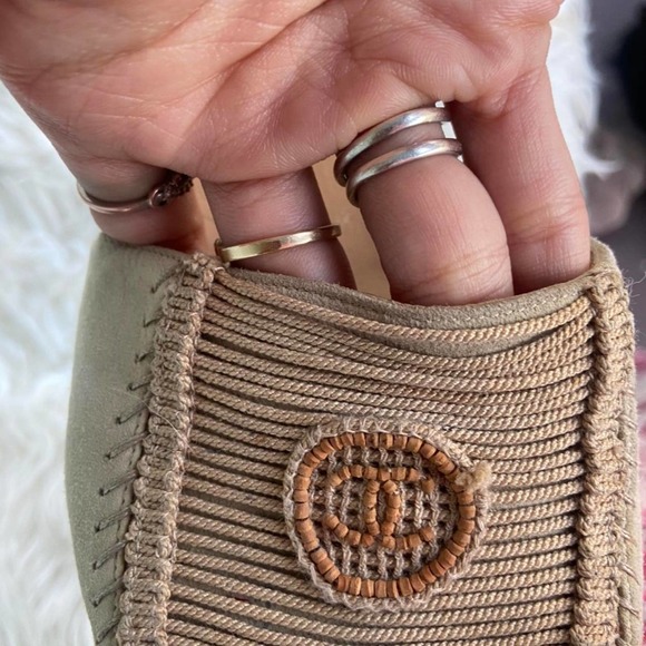 Authentic Tweed Beaded Chanel Heels in a Size 5 - Picture 3 of 4